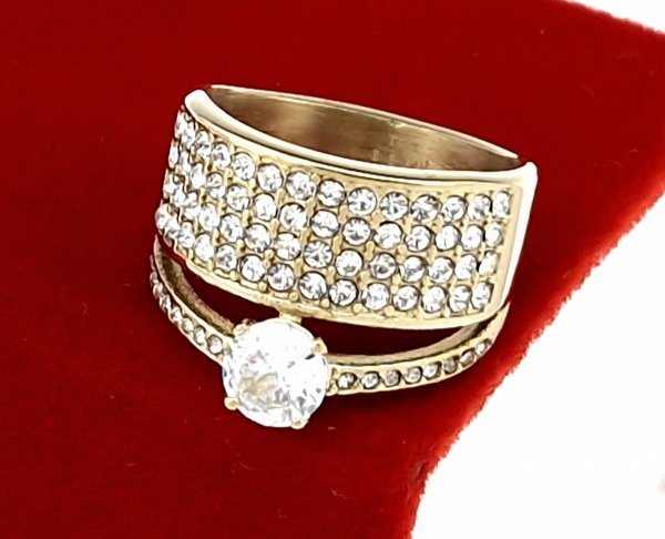 Ring 19,00 mm, goldener Edelstahl