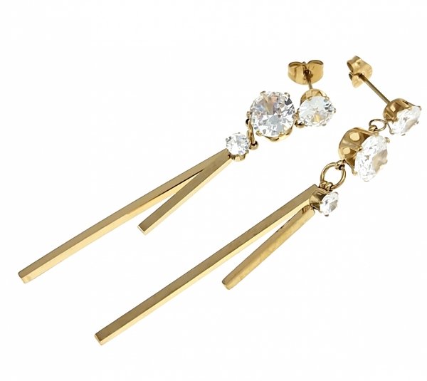 goldene Ohrringe aus Edelstahl
