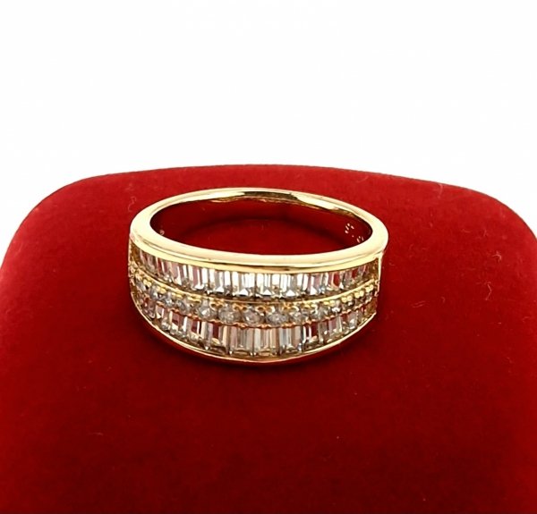 Goldring 18,60 mm. vergoldete Verlobung Xuping