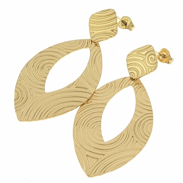 goldene Ohrringe aus Edelstahl