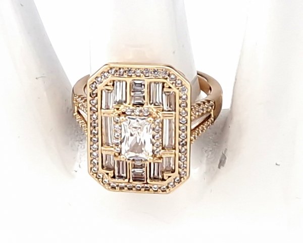 Goldring 18,60 mm. vergoldete Verlobung Xuping