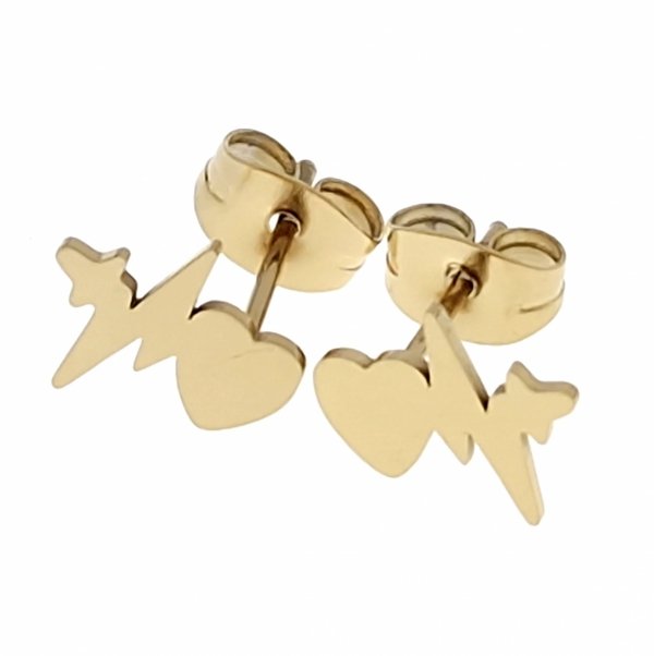 goldene Ohrringe aus Edelstahl