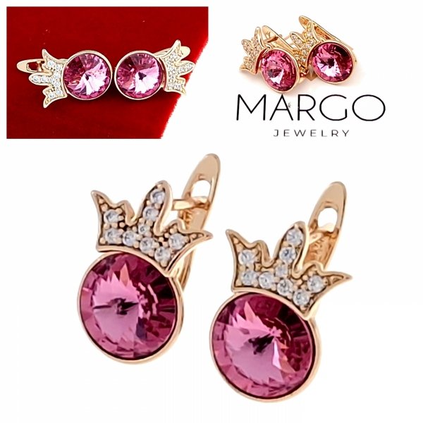 exklusive swarovski vergoldete ohrringe