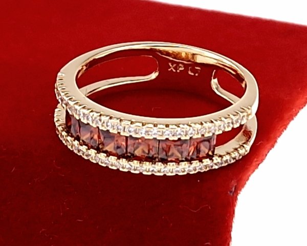 Goldring 18,60 mm. vergoldete Verlobung Xuping