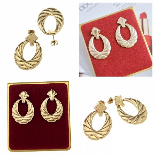 goldene Ohrringe aus Edelstahl