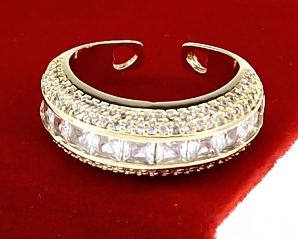 Goldring 17,00 mm. vergoldete Verlobung Xuping