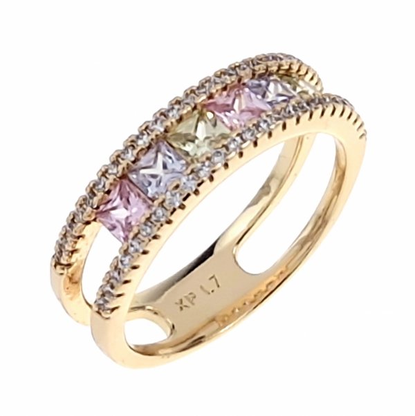 Goldring 18,60 mm. vergoldete Verlobung Xuping
