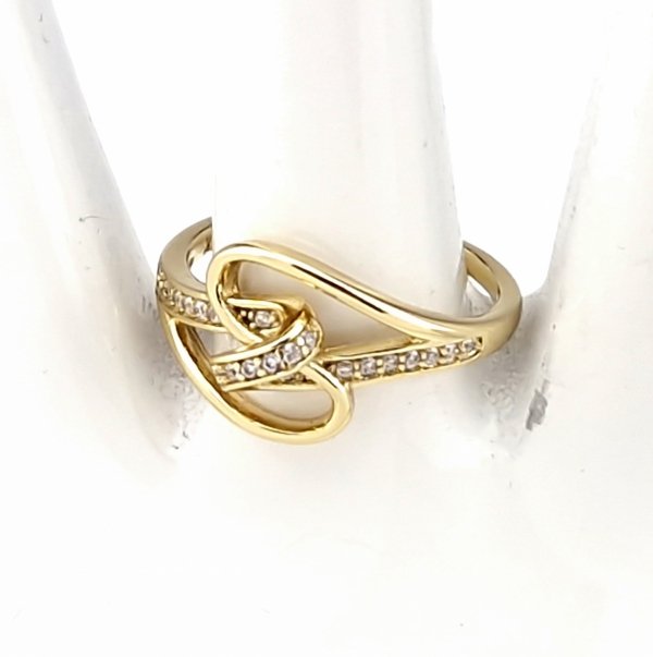 Goldring 18,60 mm. vergoldete Verlobung Xuping