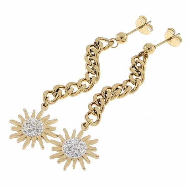 goldene Ohrringe aus Edelstahl
