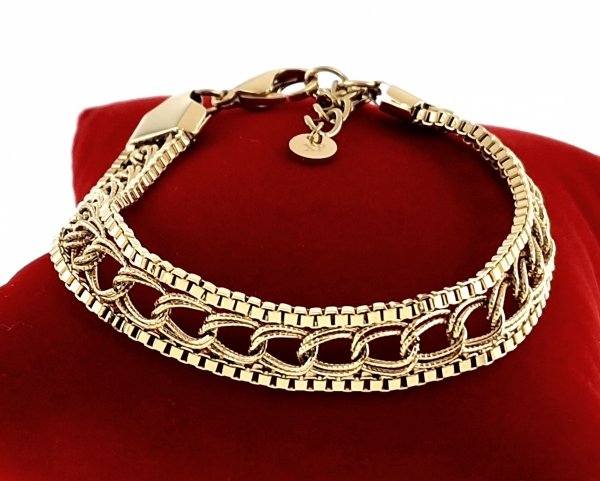 ARMBAND GOLD CELEBRITY EDELSTAHL