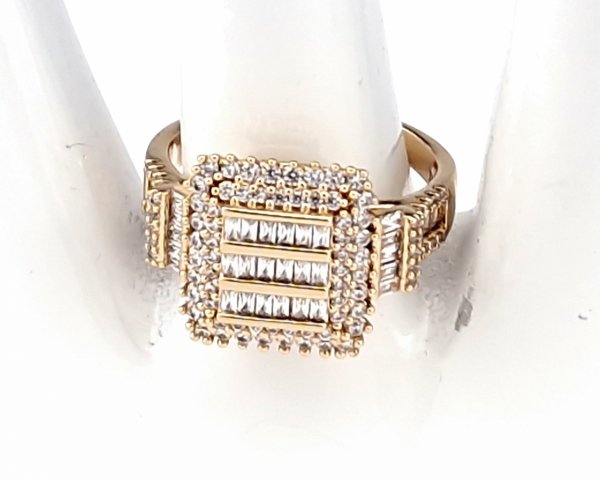 Goldring 18,60 mm. vergoldete Verlobung Xuping