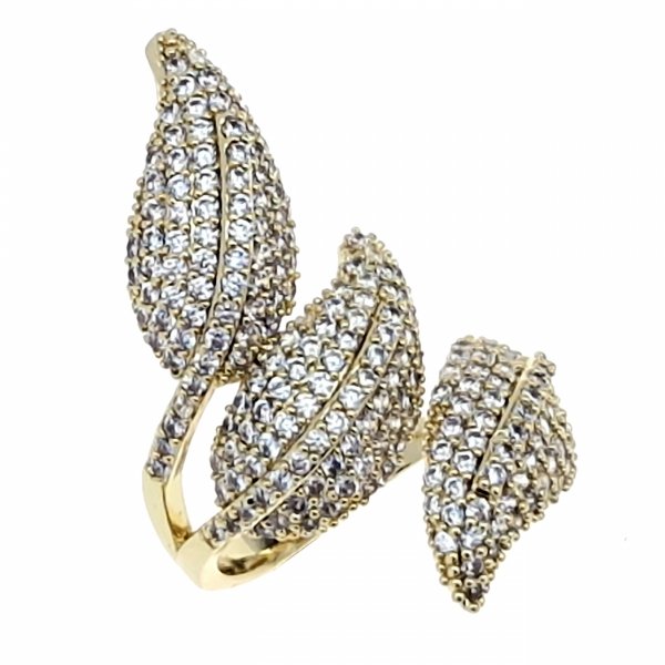 Goldring 17,00 mm. vergoldete Verlobung Xuping