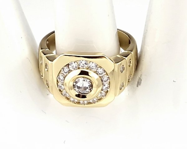 Goldring 18,60 mm. vergoldete Verlobung Xuping