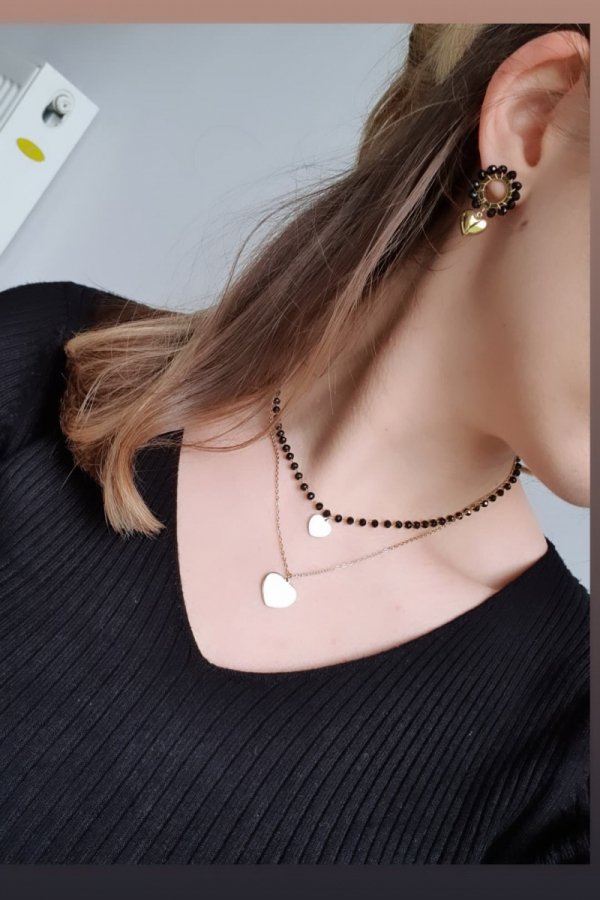 goldene Ohrringe aus Edelstahl