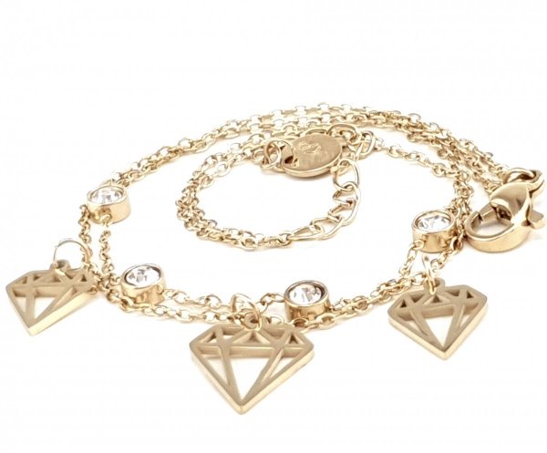 ARMBAND GOLD CELEBRITY EDELSTAHL