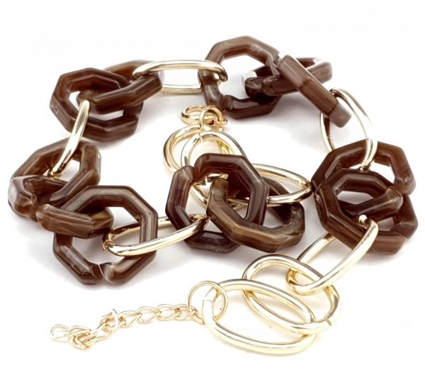 Goldkette Acryl Halskette