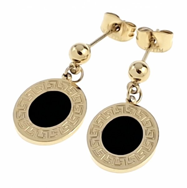 goldene Ohrringe aus Edelstahl