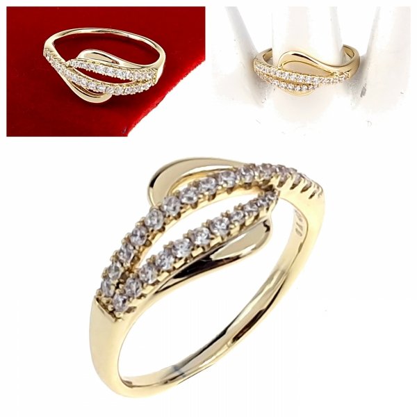 Goldring 18,60 mm. vergoldete Verlobung Xuping