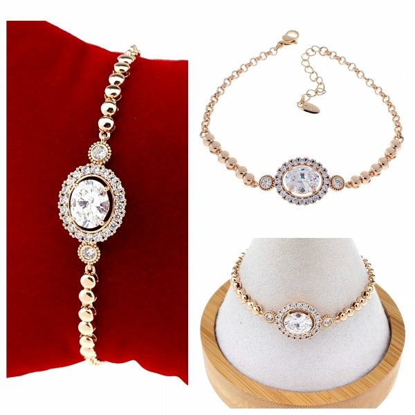 Armband aus 18 Karat vergoldetem Gold