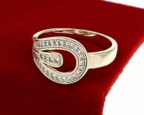 Goldring 18,60 mm. vergoldete Verlobung Xuping
