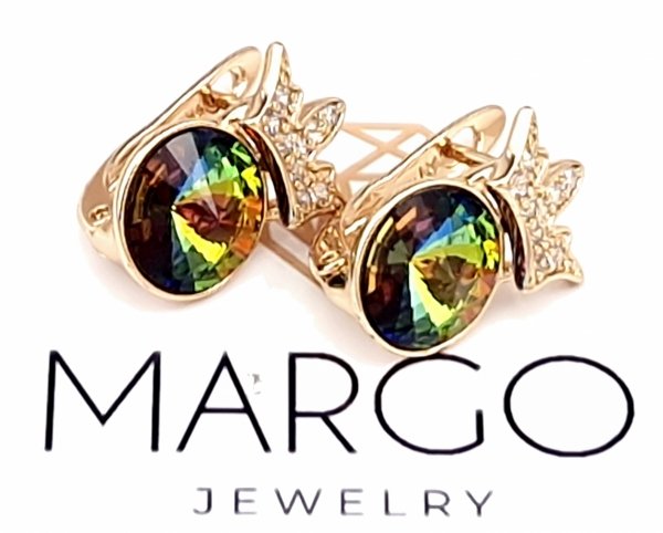 exklusive swarovski vergoldete ohrringe