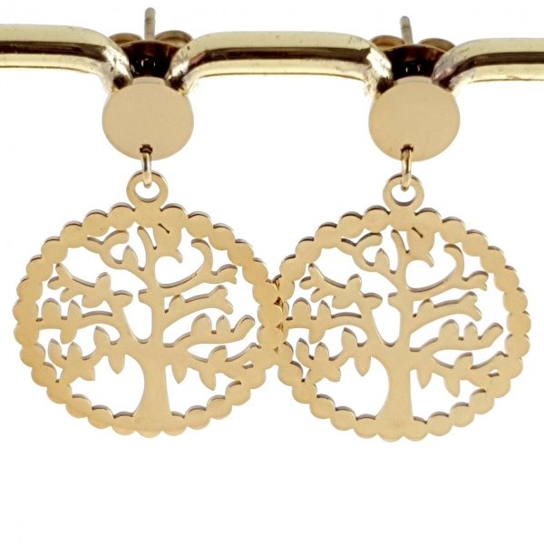 goldene Ohrringe aus Edelstahl