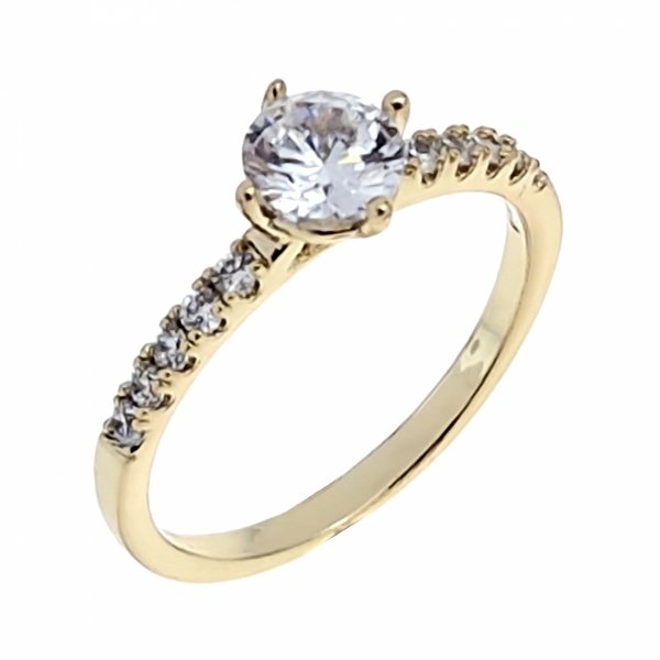 Goldring 18,60 mm. vergoldete Verlobung Xuping