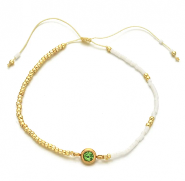 GOLDENES ARMBAND MIT EDELSTAHL