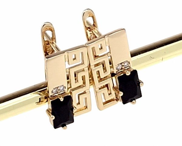 exclusive swarovski gold-plated earrings
