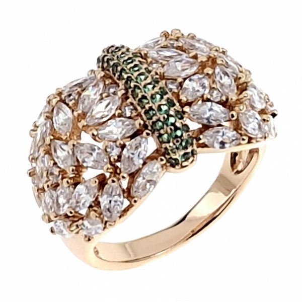 gold ring 18,60mm. gold-plated engagement xuping