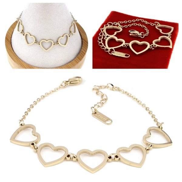BRACELET GOLD CELEBRITY STAINLESS STEEL