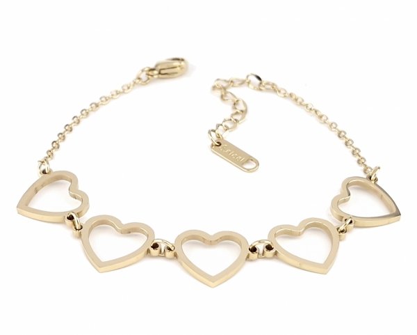 BRACELET GOLD CELEBRITY STAINLESS STEEL