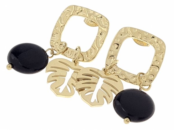 gold earrings made of stainless steel
