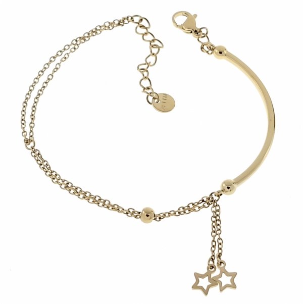 BRACELET GOLD CELEBRITY STAINLESS STEEL