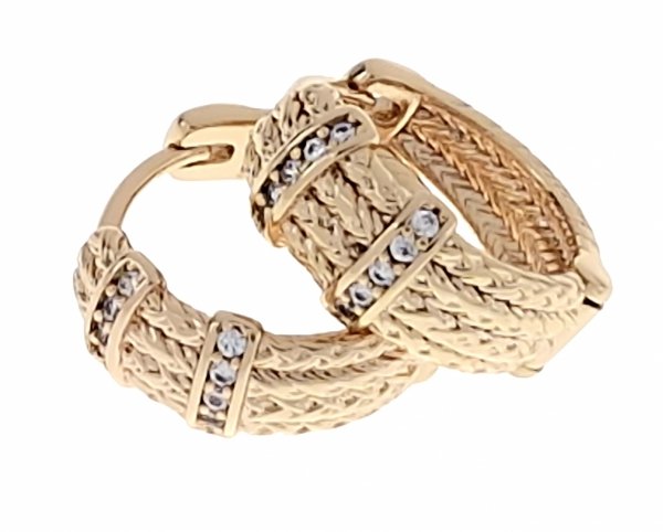 gold plated earrings with exclusive cubic zirconia