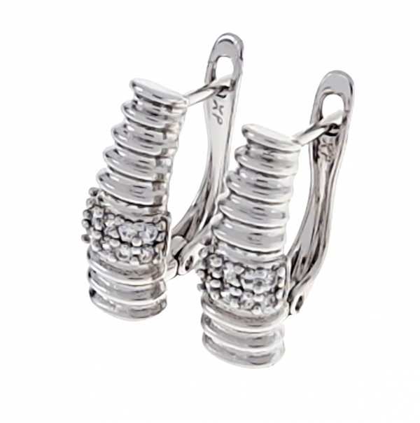 gold plated earrings with exclusive cubic zirconia