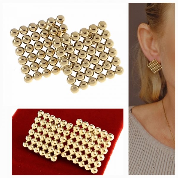 gold earrings made of stainless steel