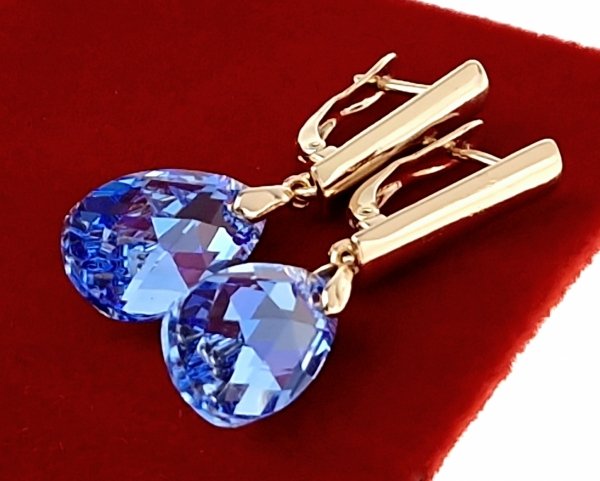 exclusive swarovski gold-plated earrings