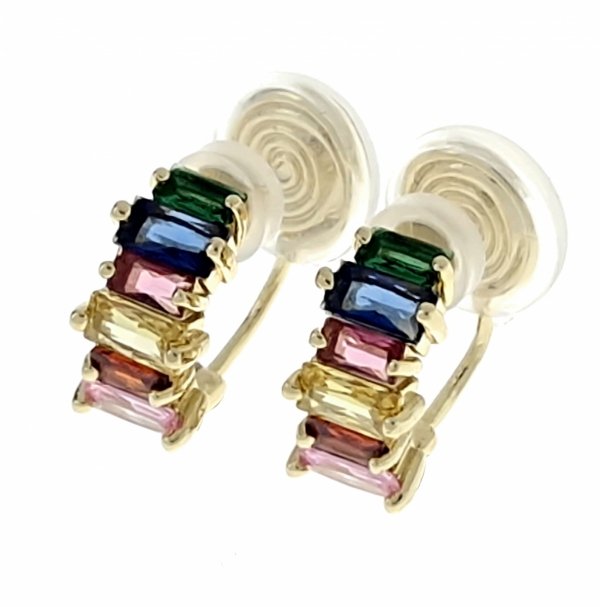 gold plated earrings with exclusive cubic zirconia