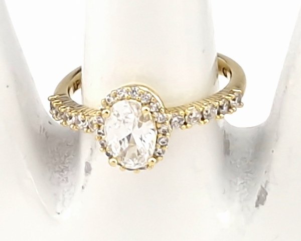 gold ring 18,60mm. gold-plated engagement xuping