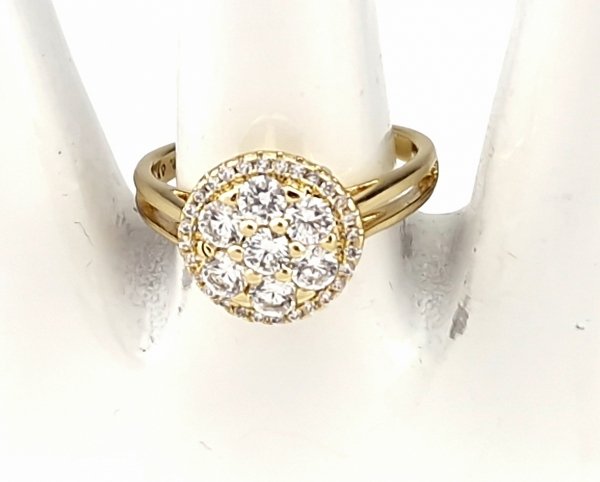 gold ring 18,60mm. gold-plated engagement xuping