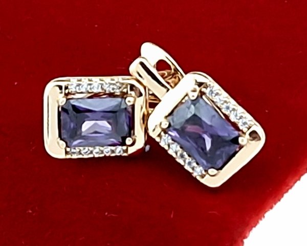exclusive swarovski gold-plated earrings