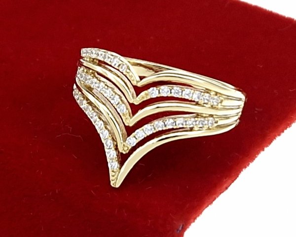 gold ring 18,60mm. gold-plated engagement xuping