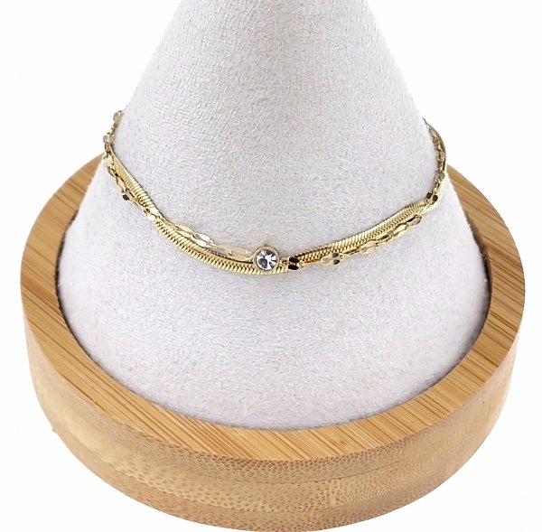 BRACELET GOLD CELEBRITY STAINLESS STEEL