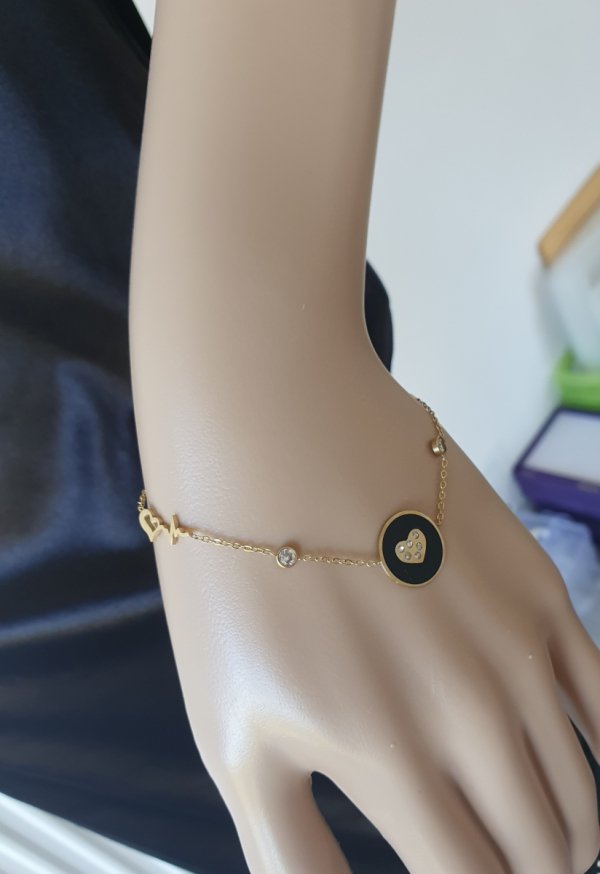 BRACELET GOLD CELEBRITY STAINLESS STEEL
