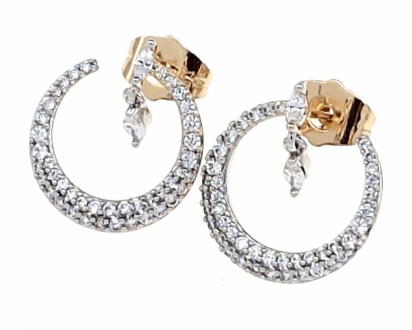 exclusive swarovski gold-plated earrings