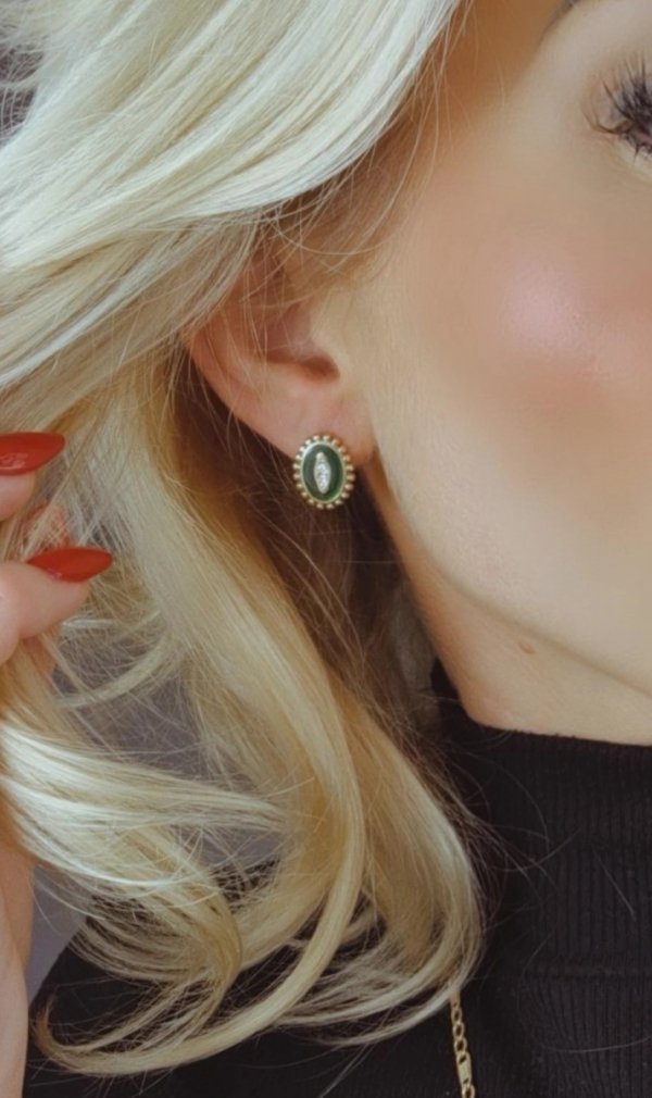 gold earrings made of stainless steel