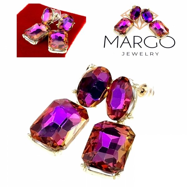 gold plated earrings with exclusive cubic zirconia