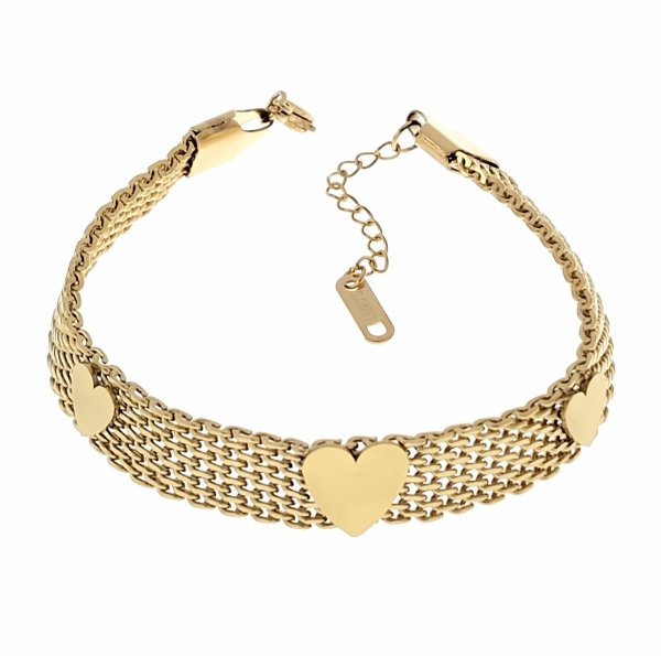 BRACELET GOLD CELEBRITY STAINLESS STEEL
