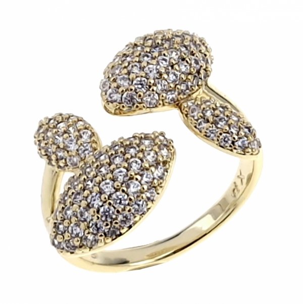 gold ring 17,00mm. gold-plated engagement xuping